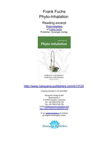 Frank Fuchs Phyto-Inhalation - Homeopathy books, Narayana ...