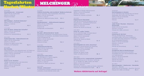 Tagesfahrten - Melchinger Reisen