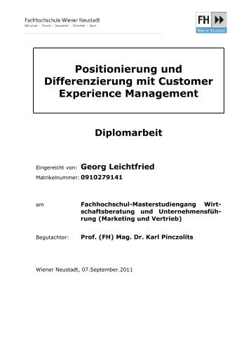 Positionierung und Differenzierung mit Customer Experience ...