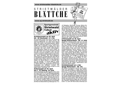 cki Sebastian, Buchhofer Thomas, Seitner Do - Strietwälder Blättche