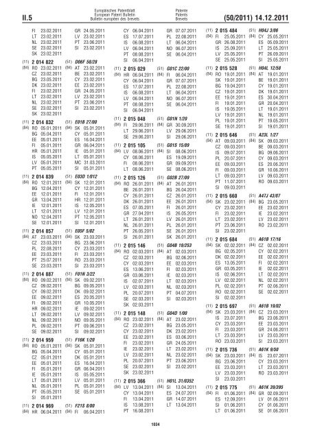 Bulletin 2011/50 - European Patent Office