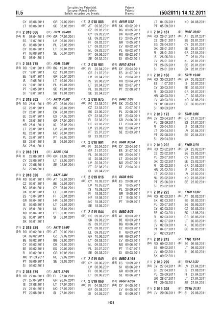 Bulletin 2011/50 - European Patent Office