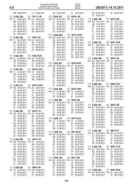 Bulletin 2011/50 - European Patent Office