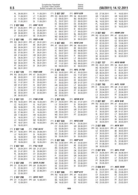 Bulletin 2011/50 - European Patent Office