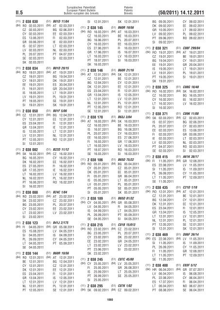 Bulletin 2011/50 - European Patent Office