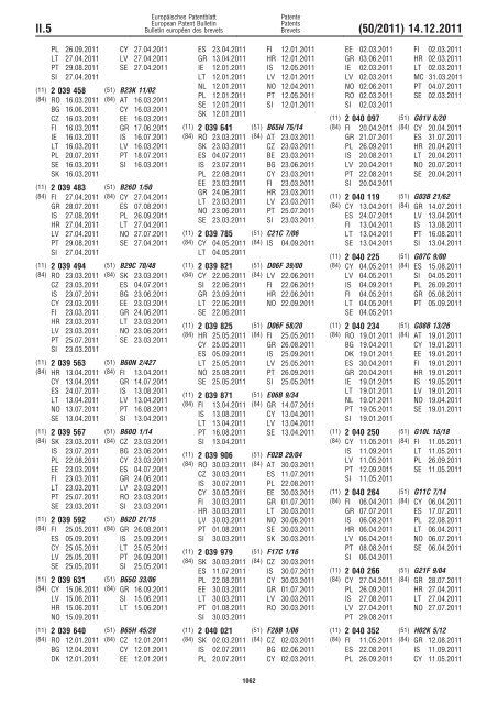 Bulletin 2011/50 - European Patent Office