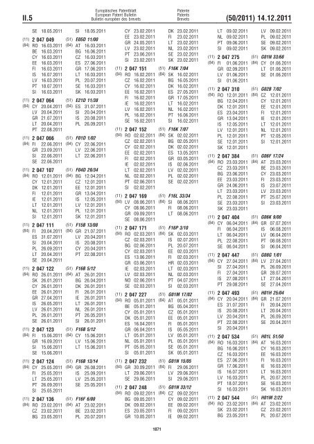 Bulletin 2011/50 - European Patent Office