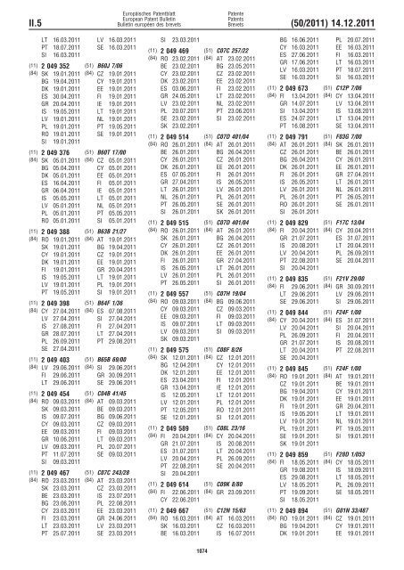 Bulletin 2011/50 - European Patent Office