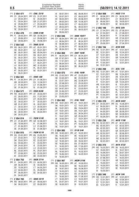 Bulletin 2011/50 - European Patent Office