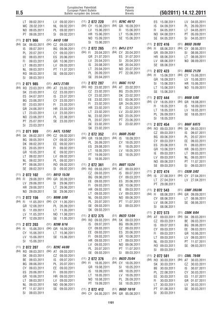 Bulletin 2011/50 - European Patent Office