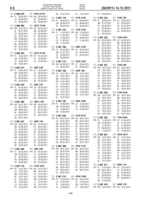 Bulletin 2011/50 - European Patent Office