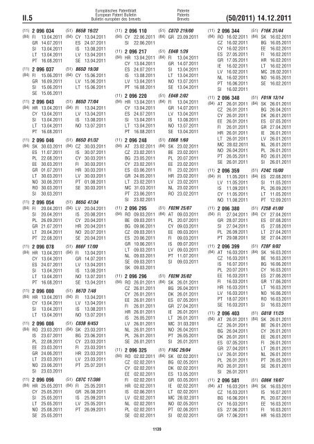 Bulletin 2011/50 - European Patent Office