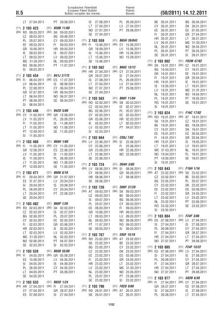 Bulletin 2011/50 - European Patent Office