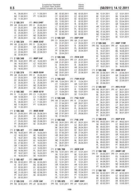 Bulletin 2011/50 - European Patent Office