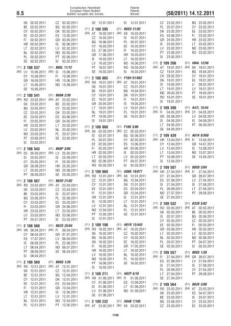 Bulletin 2011/50 - European Patent Office