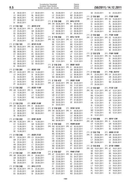 Bulletin 2011/50 - European Patent Office