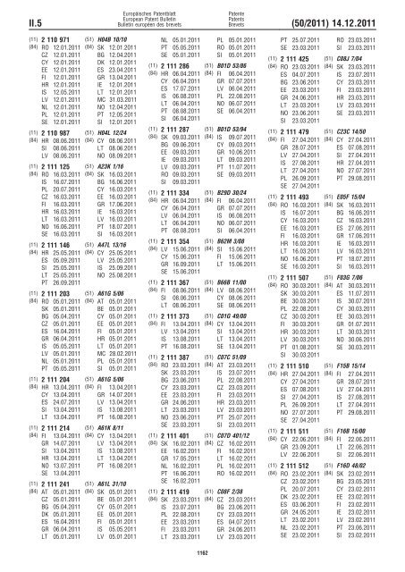 Bulletin 2011/50 - European Patent Office