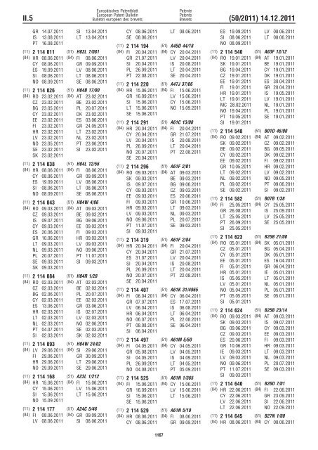 Bulletin 2011/50 - European Patent Office