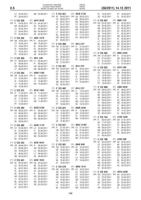 Bulletin 2011/50 - European Patent Office