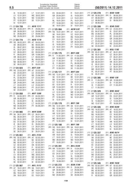 Bulletin 2011/50 - European Patent Office