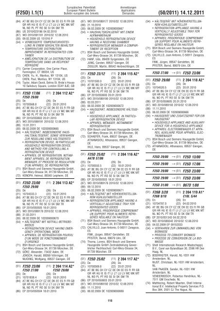 Bulletin 2011/50 - European Patent Office