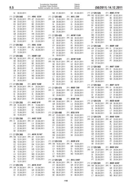 Bulletin 2011/50 - European Patent Office