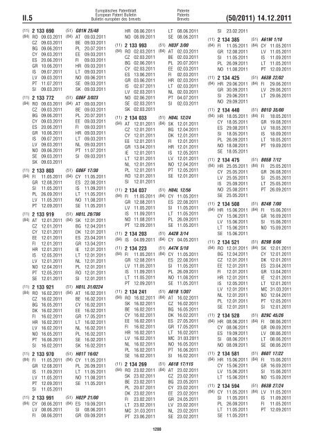 Bulletin 2011/50 - European Patent Office