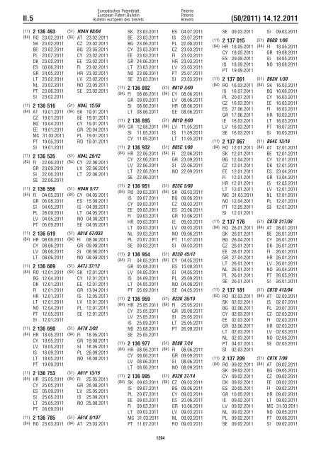 Bulletin 2011/50 - European Patent Office