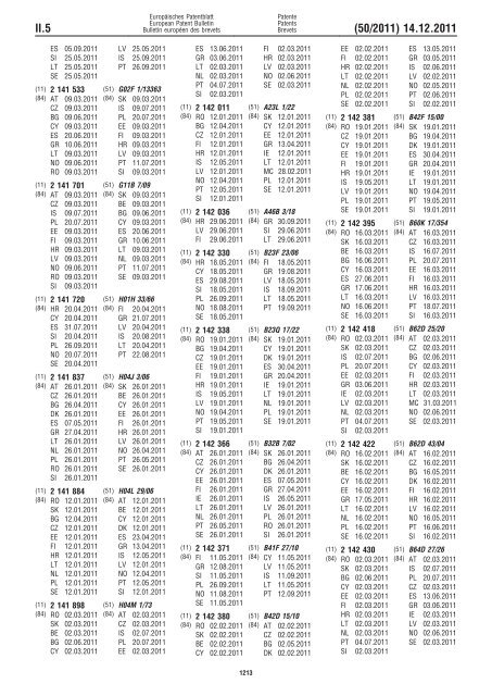 Bulletin 2011/50 - European Patent Office