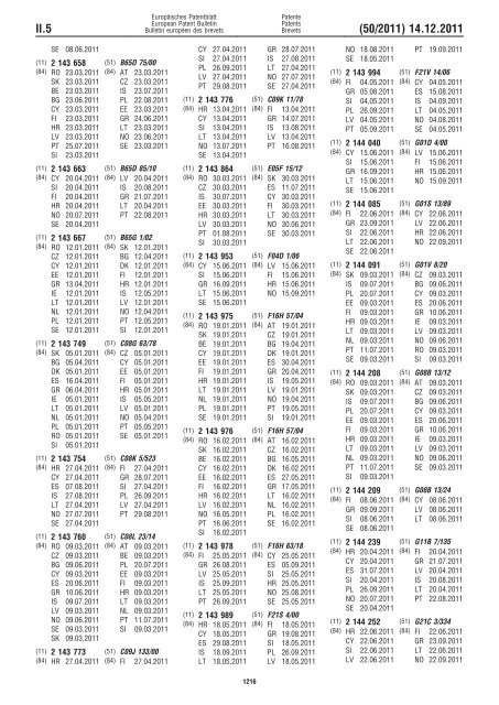 Bulletin 2011/50 - European Patent Office