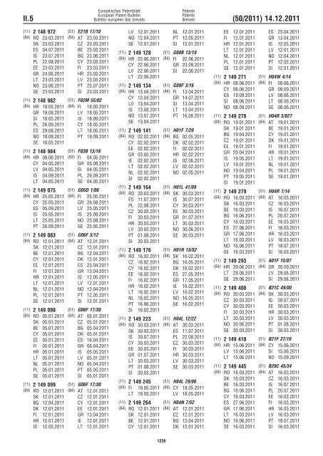 Bulletin 2011/50 - European Patent Office