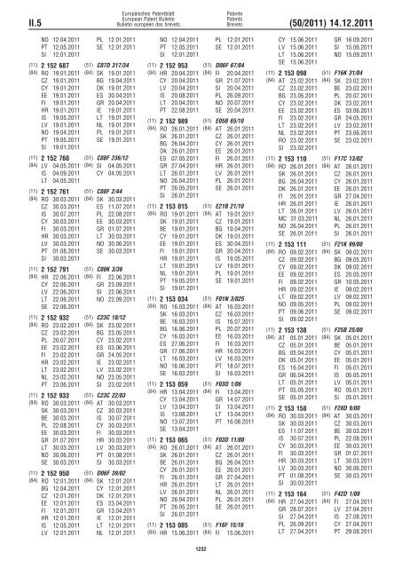 Bulletin 2011/50 - European Patent Office