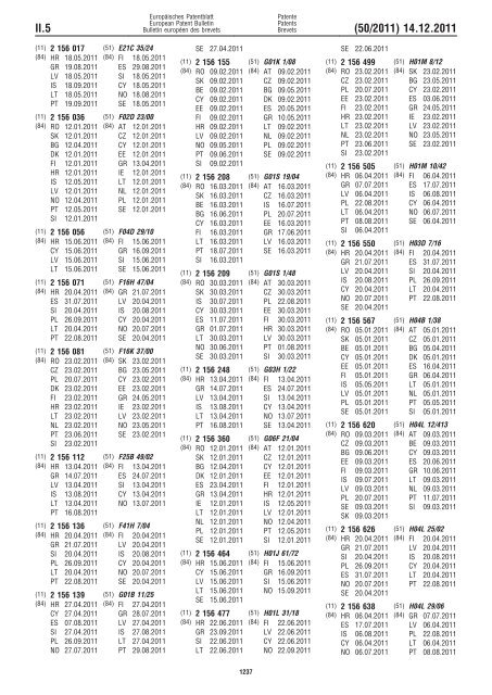 Bulletin 2011/50 - European Patent Office