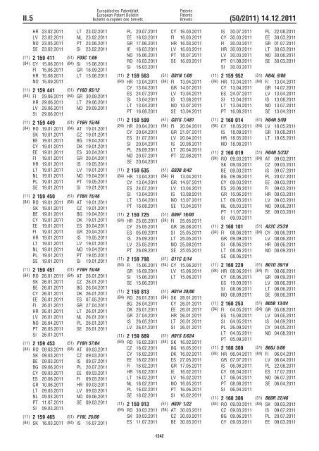 Bulletin 2011/50 - European Patent Office