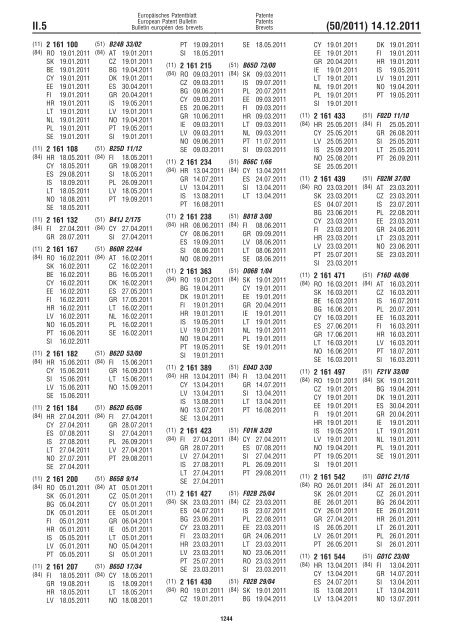 Bulletin 2011/50 - European Patent Office