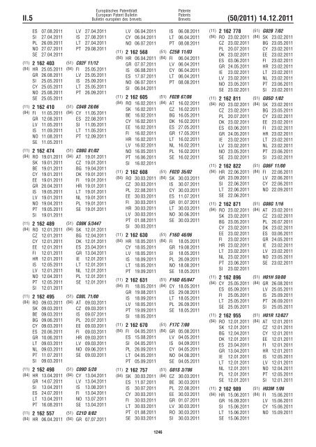 Bulletin 2011/50 - European Patent Office