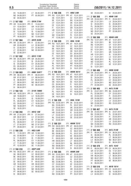 Bulletin 2011/50 - European Patent Office