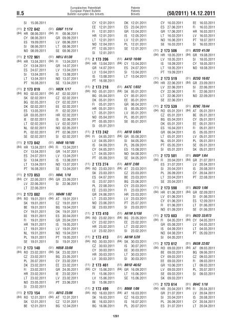 Bulletin 2011/50 - European Patent Office