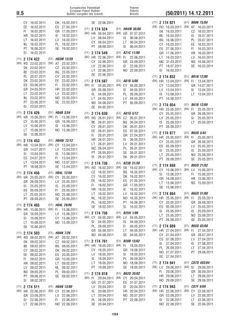 Bulletin 2011/50 - European Patent Office