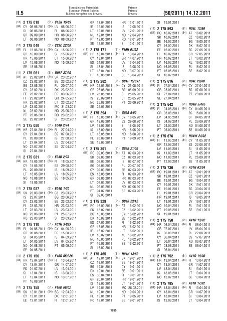 Bulletin 2011/50 - European Patent Office