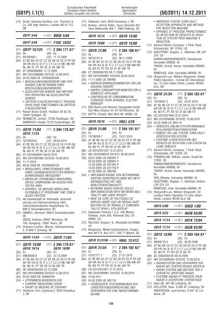 Bulletin 2011/50 - European Patent Office