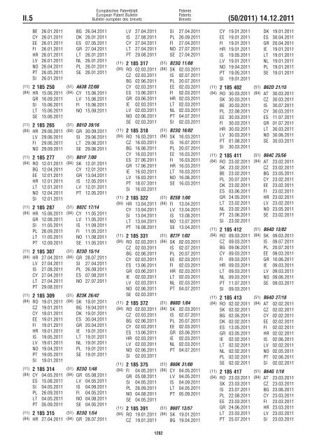 Bulletin 2011/50 - European Patent Office