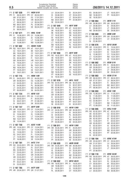 Bulletin 2011/50 - European Patent Office