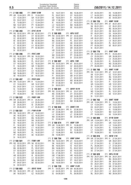 Bulletin 2011/50 - European Patent Office