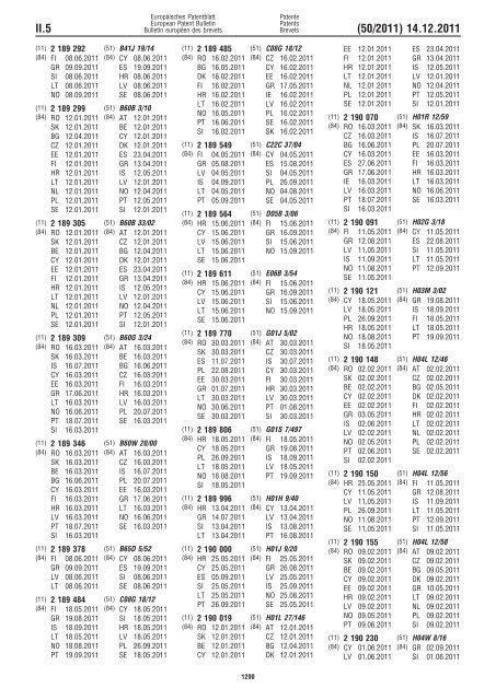 Bulletin 2011/50 - European Patent Office