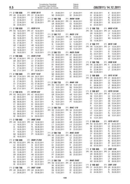 Bulletin 2011/50 - European Patent Office