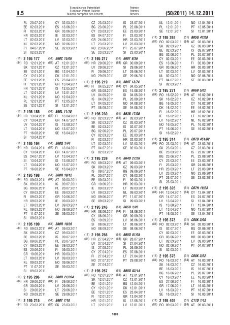 Bulletin 2011/50 - European Patent Office