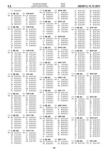 Bulletin 2011/50 - European Patent Office