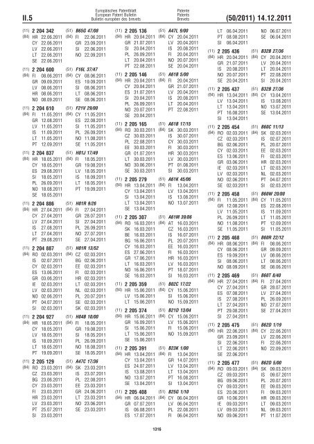 Bulletin 2011/50 - European Patent Office