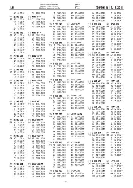 Bulletin 2011/50 - European Patent Office